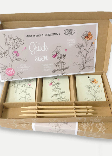 Gift box Glück Säen