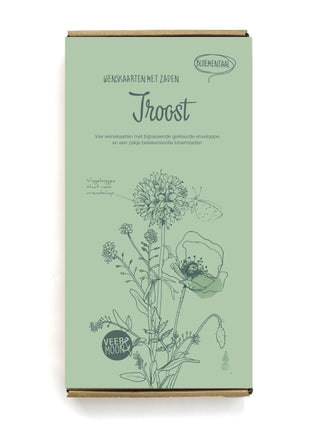Cadeaudoosje wenskaarten met zaden Troost
