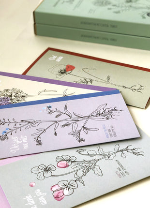 Cadeaudoosje wenskaarten met zaden Troost